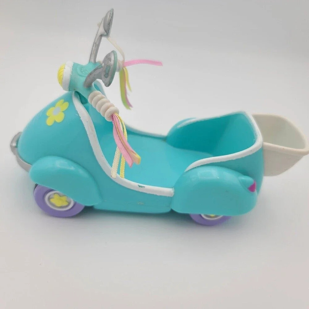 My Little Pony  Scooter Toy 7 Inch Blue Turquoise Ribbons 2004 Hasbro